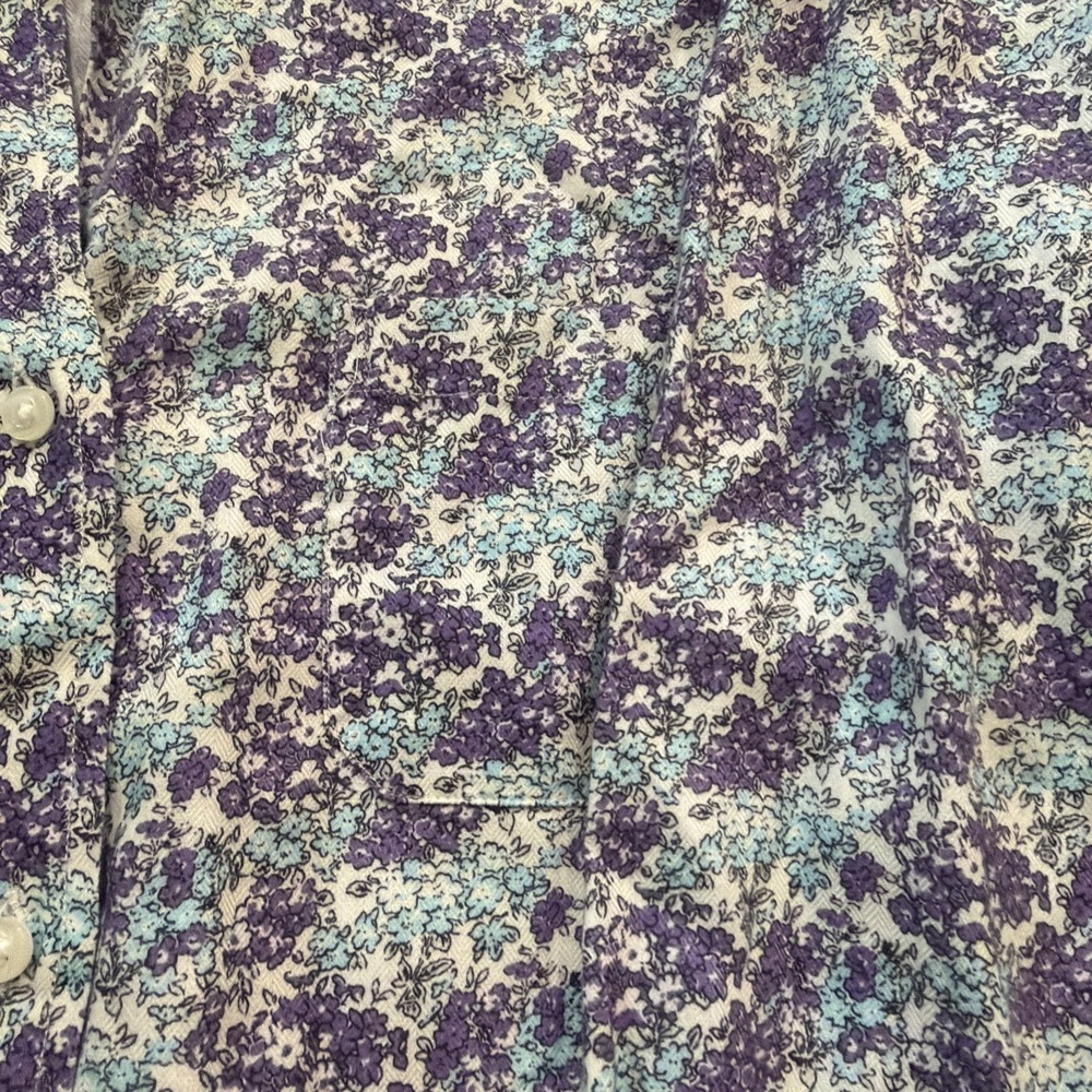 Grayson Clothiers Golfwear Women's Blue & Purple Floral Button-Up Hero Blouse 01 View 3